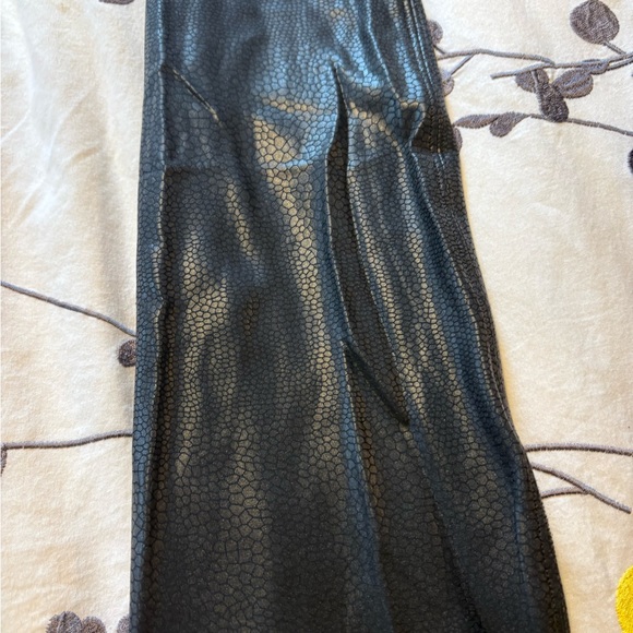 SPANX Black Faux Leather Shapewear Leggings - Picture 8 of 10